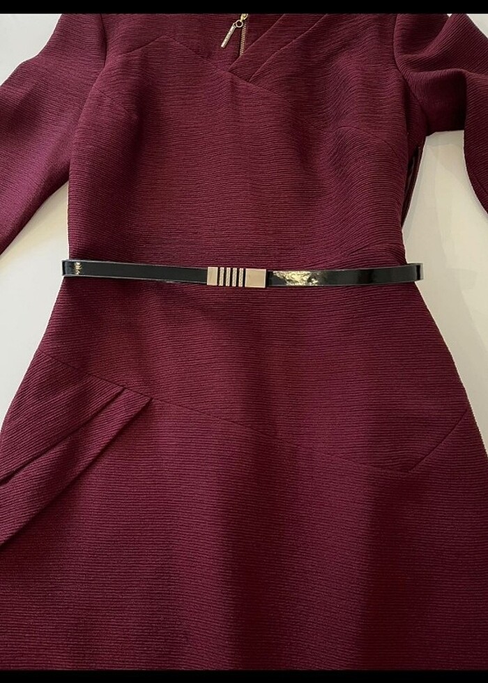 Bordo abiye - Görsel 3