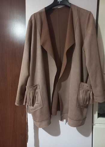 Berenice KAHVERENKLİ Süet Kemerli Kadın ceket