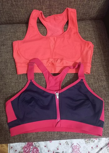 Pembe Elastik Bantlı Spor Sütyeni - Görsel 4