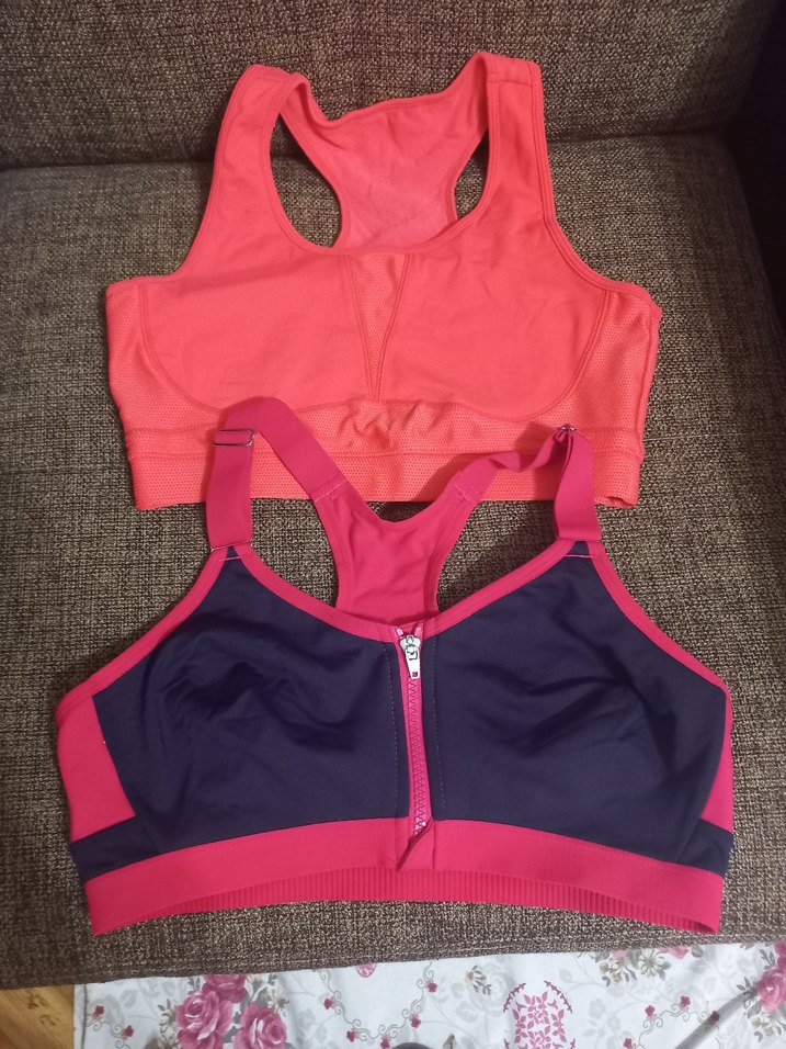 Pembe Elastik Bantlı Spor Sütyeni - Görsel 4