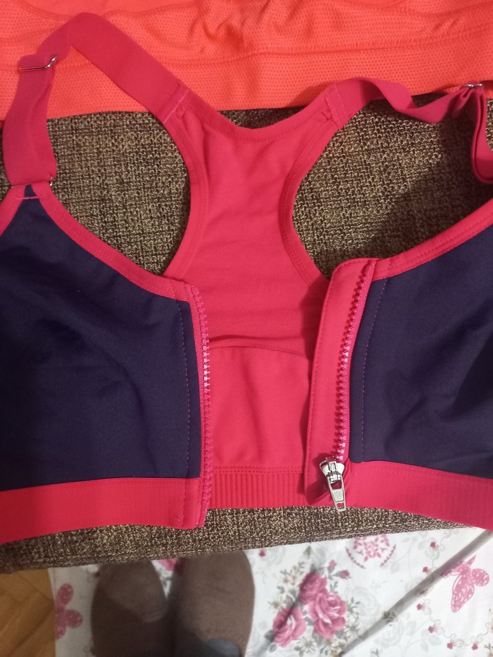 Pembe Elastik Bantlı Spor Sütyeni - Görsel 5