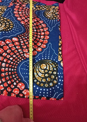 Renkli Desenli Kadın Kumaş takım - Görsel 9