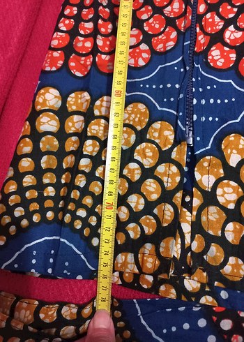 Renkli Desenli Kadın Kumaş takım - Görsel 6