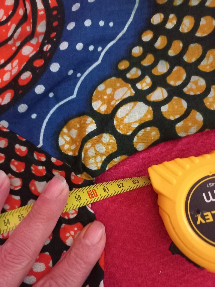 Renkli Desenli Kadın Kumaş takım - Görsel 5