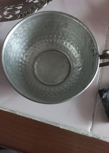 Gri Klasik Desensiz Metal  ve Tabak - Görsel 7