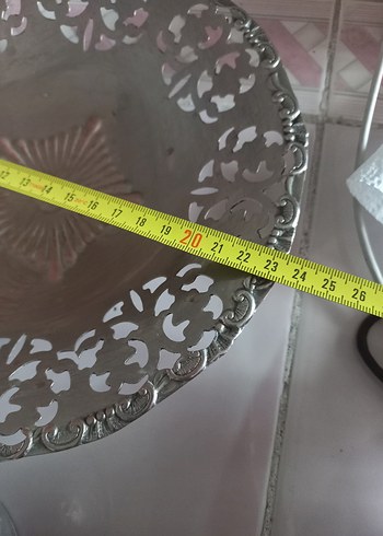 Gri Klasik Desensiz Metal  ve Tabak - Görsel 9