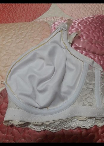 Nakışlı Beyaz Bohem Vintage Sütyen - Görsel 4