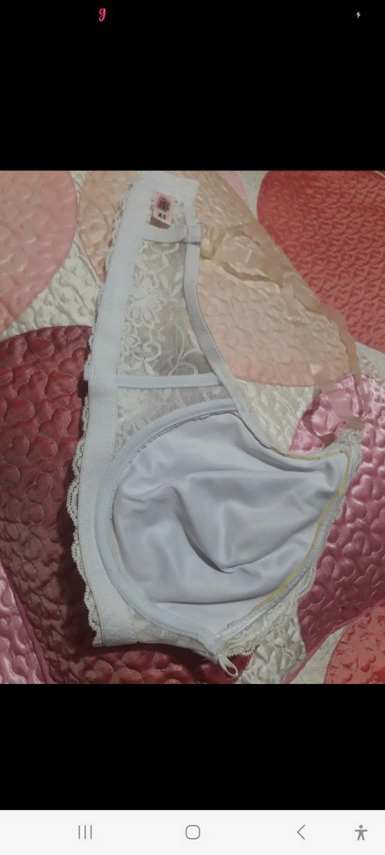 Nakışlı Beyaz Bohem Vintage Sütyen - Görsel 3