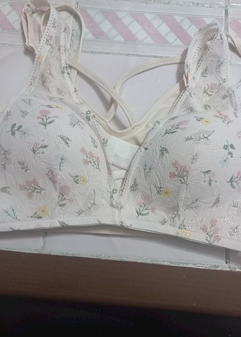 Beyaz Çiçek Desenli Bohem Sütyen - Görsel 11
