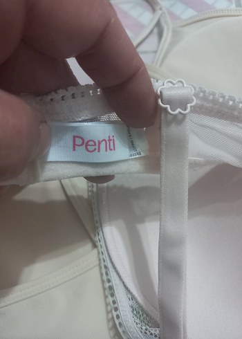 Beyaz Çiçek Desenli Bohem Sütyen - Görsel 4