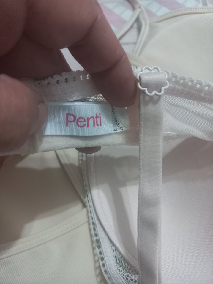 Beyaz Çiçek Desenli Bohem Sütyen - Görsel 4