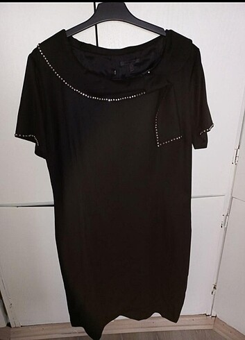 50 Beden siyah Renk Taşlı abiye elbise