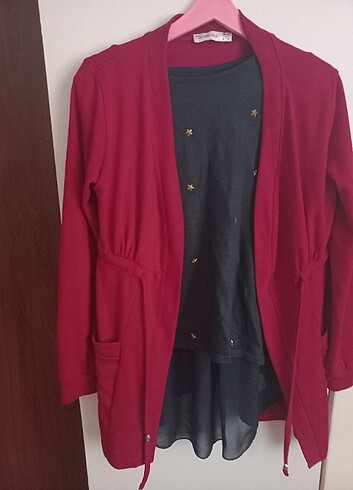 xl Beden kırmızı Renk Bordo hırka