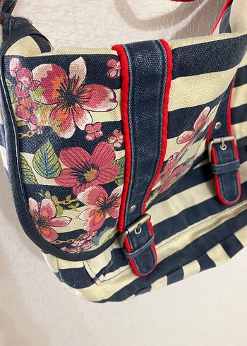 Çiçek Desenli Bohem Kadın Çantası - Görsel 2