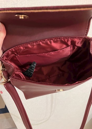 Kahverengi Parlak Deri Yılan Desenli Kadın Çanta - Görsel 5