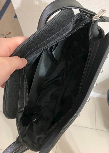 Nakışlı Koyu Pembe Deri Kadın Çanta - Görsel 5