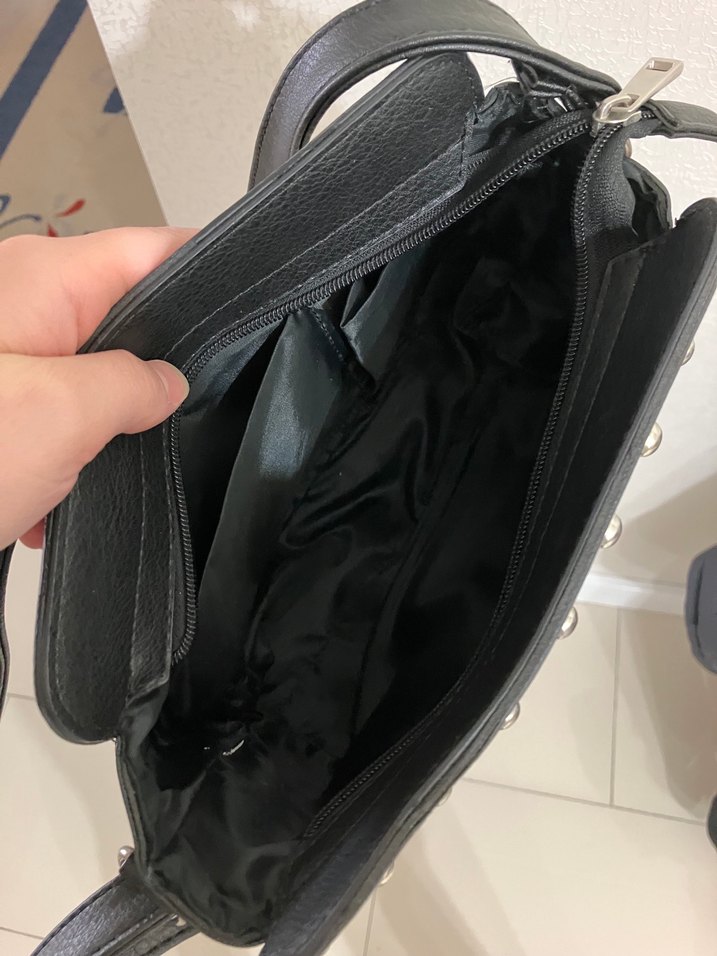 Nakışlı Koyu Pembe Deri Kadın Çanta - Görsel 5