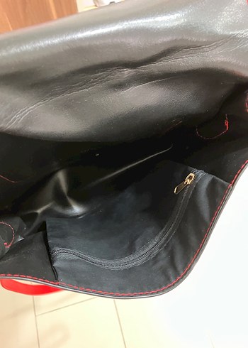 Kahverengi Deri Tokalı Kadın Çanta - Görsel 6