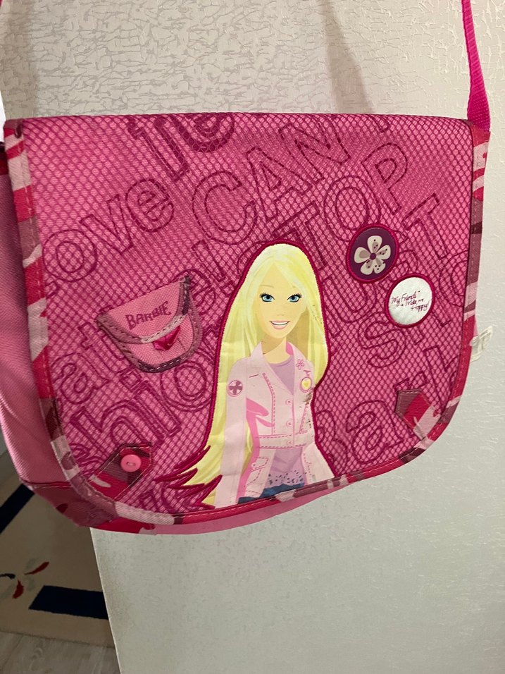 Pembe Barbie Desenli Çocuk Okul Çantası - Görsel 2