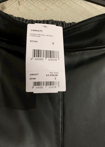 Siyah Deri Kadın Streetwear Pantolon - Görsel 2