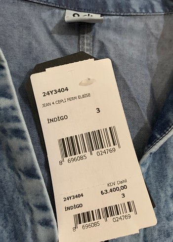 Gri Düğmeli Kadın Midi Kot Tulum - Görsel 2