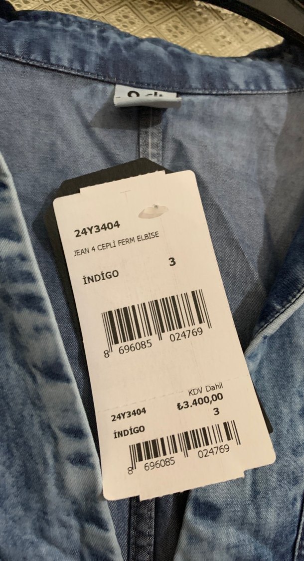 Gri Düğmeli Kadın Midi Kot Tulum - Görsel 2