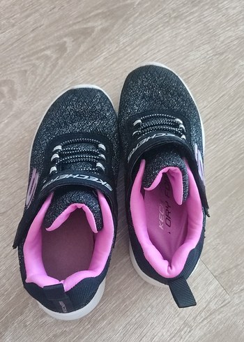 29 Beden pembe Renk Skechers Kız Çocuk Pembe siyah simli Spor Ayakkabı