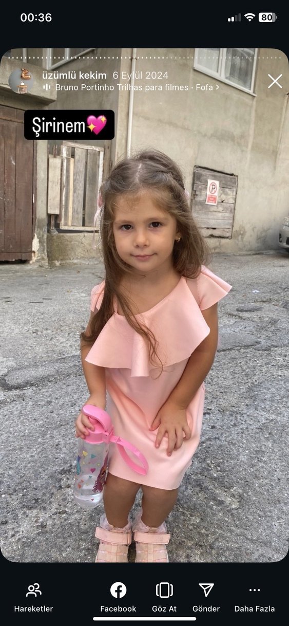 Pembe Omuzdan Askılı Fırfırlı Kız Elbisesi - Görsel 2