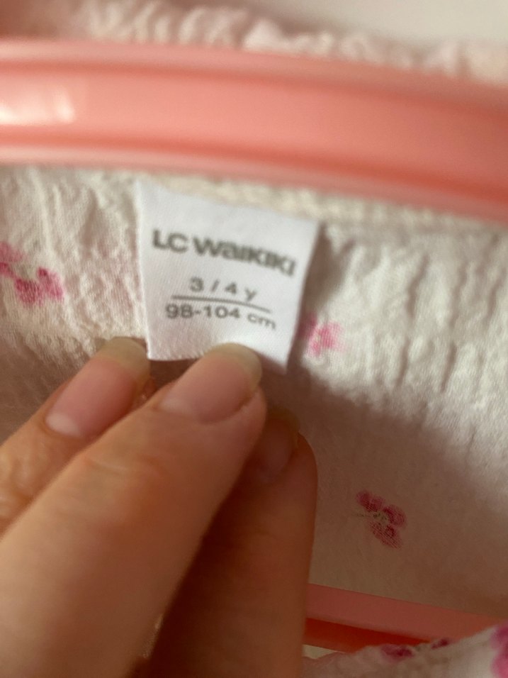 Kız Çocuk Nakışlı Beyaz Keten Gömlek - Görsel 3