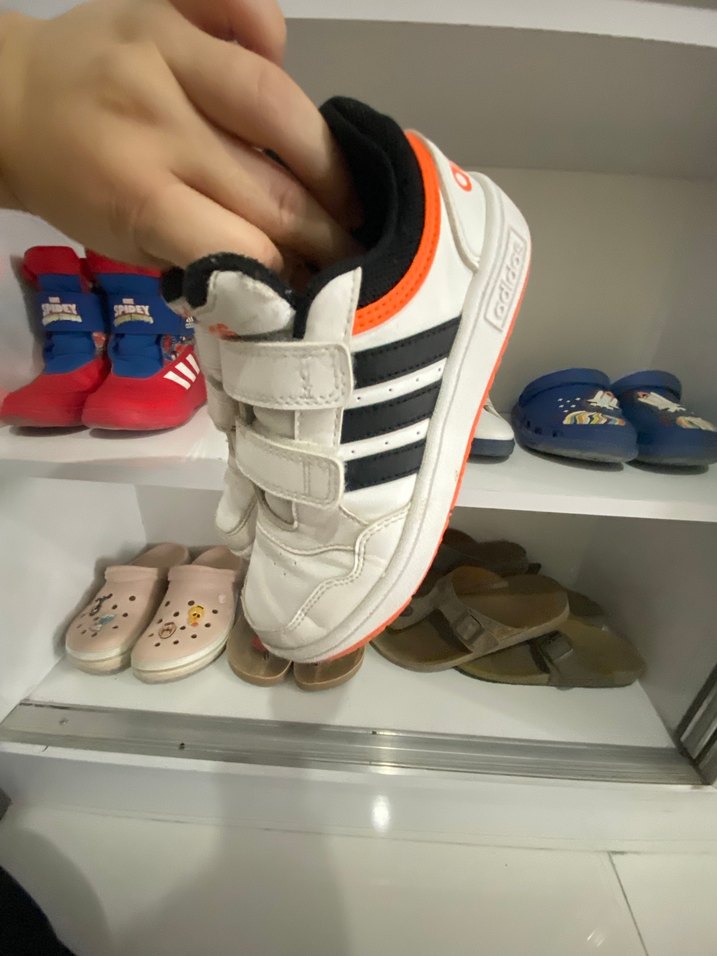 Beyaz Renkli Erkek Çocuk Spor Ayakkabı Velcro - Görsel 4