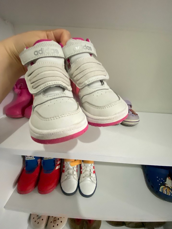 Kız Çocuk Beyaz-Pembe Adidas Sneaker - Görsel 5