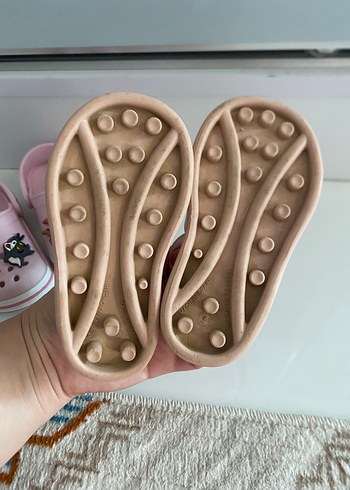 Kız Çocuk Bej Bantlı Kauçuk Terlik - Görsel 8