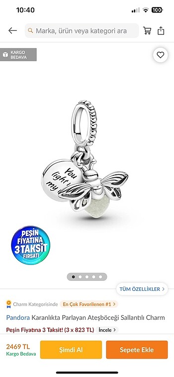 Pandora Charm