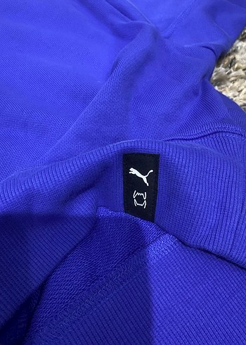Mavi Kapüşonlu Puma Kadın Sweatshirt - Görsel 2