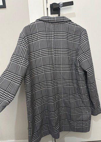 H&M Düğmeli Ekose Kadın Midi blazer - Görsel 3