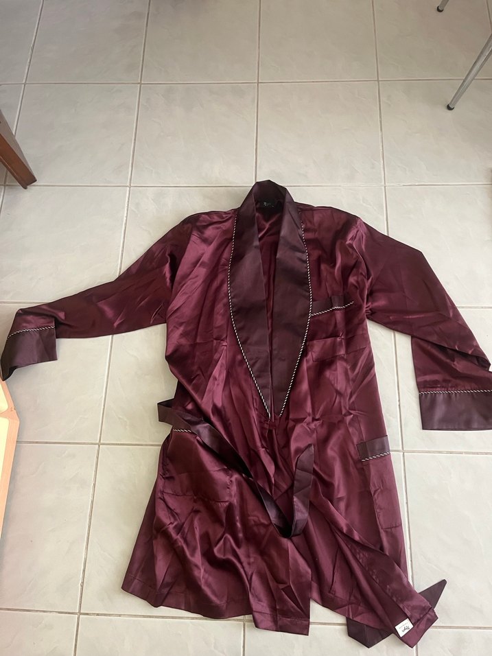 MEYİR Bordo Uzun Kollu ERKEK Bornoz - Görsel 2