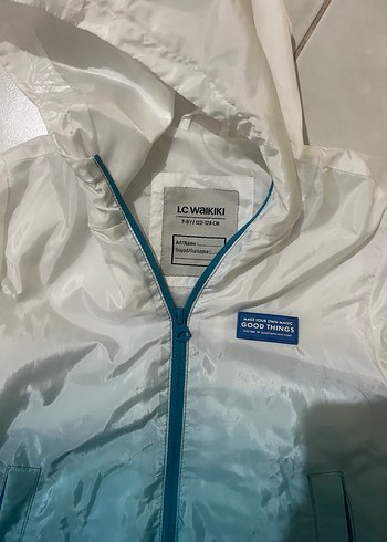 Erkek Çocuk Kapüşonlu Mavi Rüzgarlık - Görsel 2