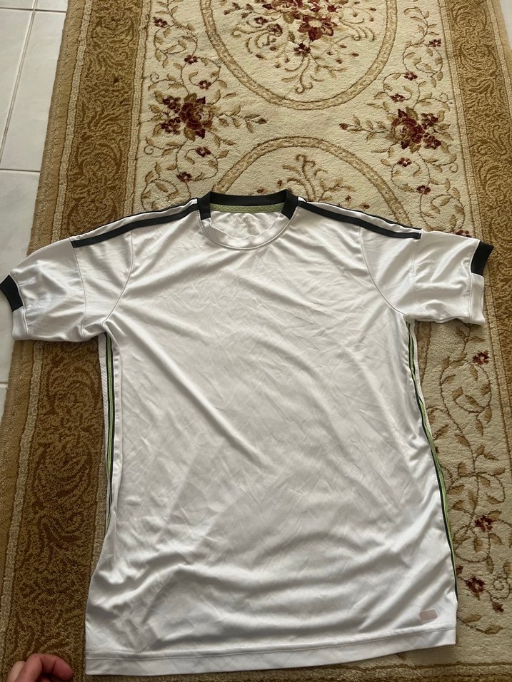 Erkek Beyaz Kısa Kollu Spor Tişört - Görsel 2