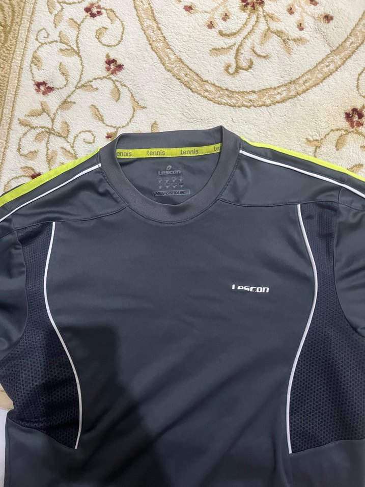 Siyah Erkek Spor Tişörtü, Kısa Kollu, Dar Kesim - Görsel 2