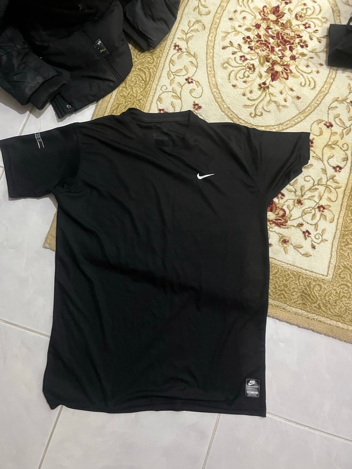 Siyah Erkek Spor Tişörtü, Kısa Kollu, Dar Kesim - Görsel 3