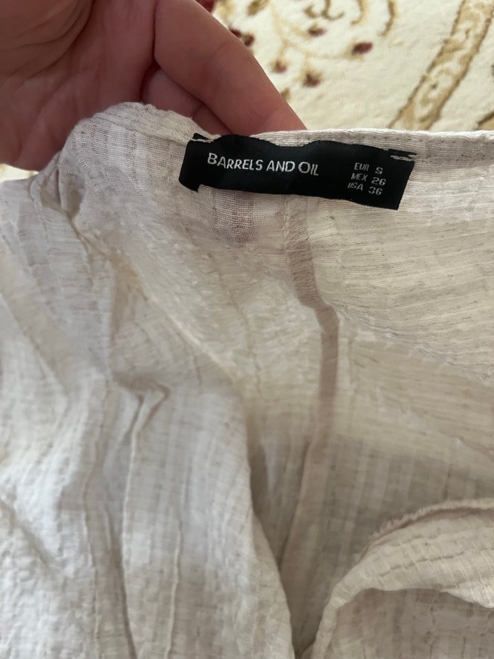 BARRELS AND OİL M S UYUMLU Bohem Uzun Keten Tulum V Yakalı - Görsel 4