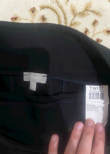 Siyah Midi Rahat Kesim Kadın Kumaş Pantolon - Görsel 2