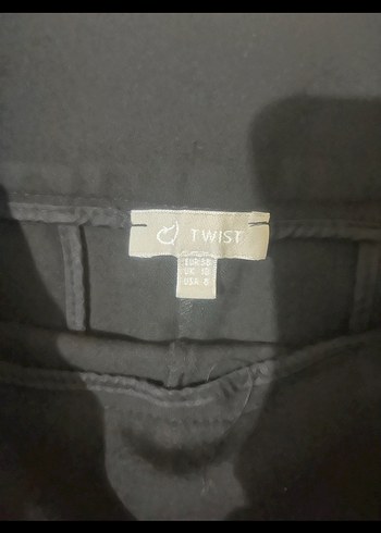 Siyah Midi Rahat Kesim Kadın Kumaş Pantolon - Görsel 4