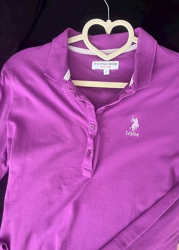 POLO Kızlar İçin Mor Uzun Kollu Polo Tişört