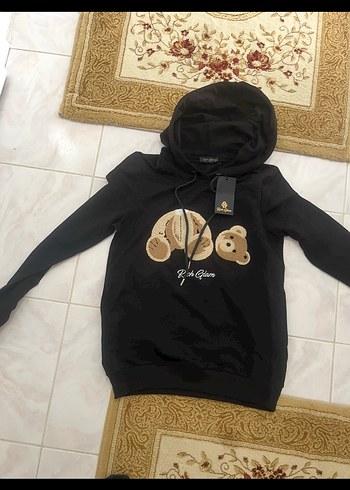 Siyah Kapüşonlu Kadın Sweatshirt