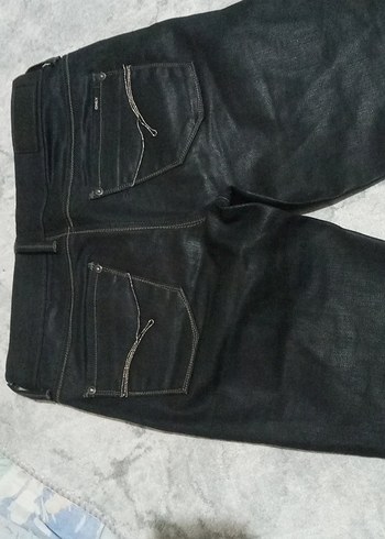 deri görünümlü jean Pantolon - Görsel 6