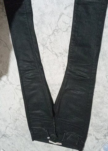 deri görünümlü jean Pantolon - Görsel 3