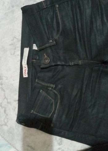 deri görünümlü jean Pantolon - Görsel 2