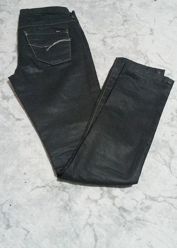 deri görünümlü jean Pantolon - Görsel 8