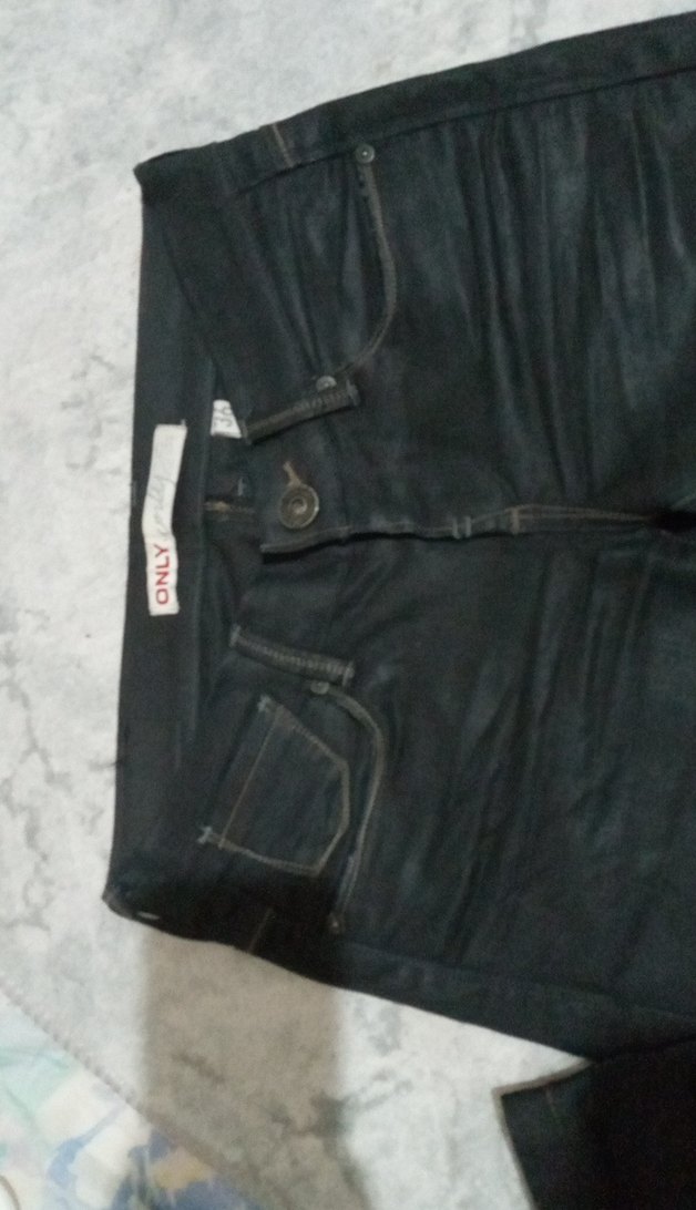 deri görünümlü jean Pantolon - Görsel 2